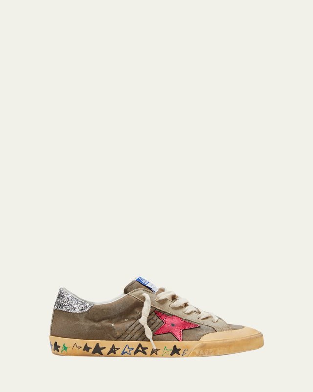 Superstar Canvas Glitter Low-Top Sneakers